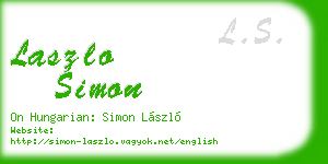 laszlo simon business card