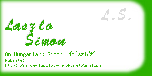 laszlo simon business card